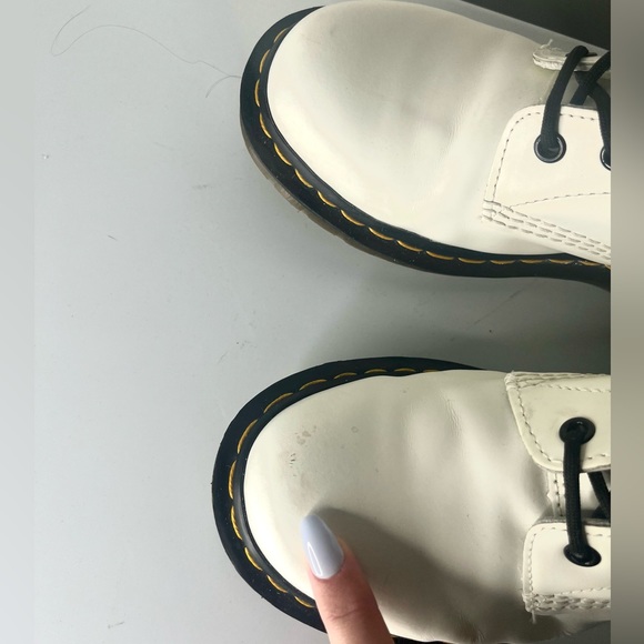 Authentic Cream Dr. Martens Combat Boots - Picture 5 of 5